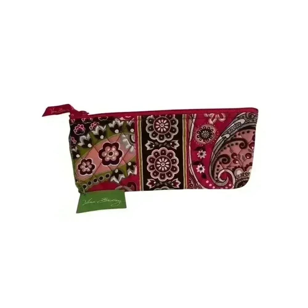 Vera Bradley Paisley Brush & Pencil Case Multicolor Organizer - Picture 1 of 6